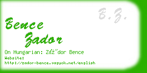 bence zador business card